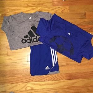 Boys Adidas T-shirts shorts boys size 8